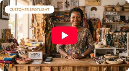 Mariama Diallo in her shop — customer spotlight video